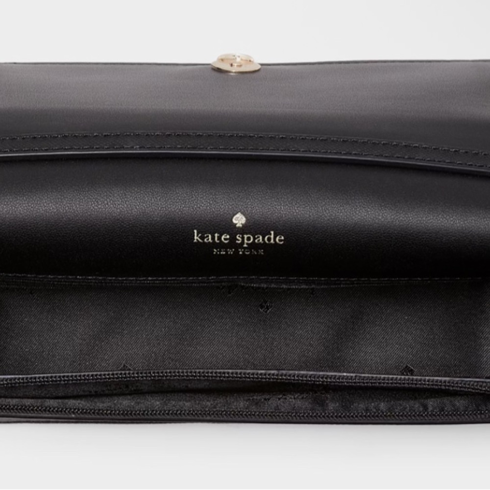 Kate Spade Madison Willow Mini Crossbody Black with Silver Chain NWT - Picture 5 of 14